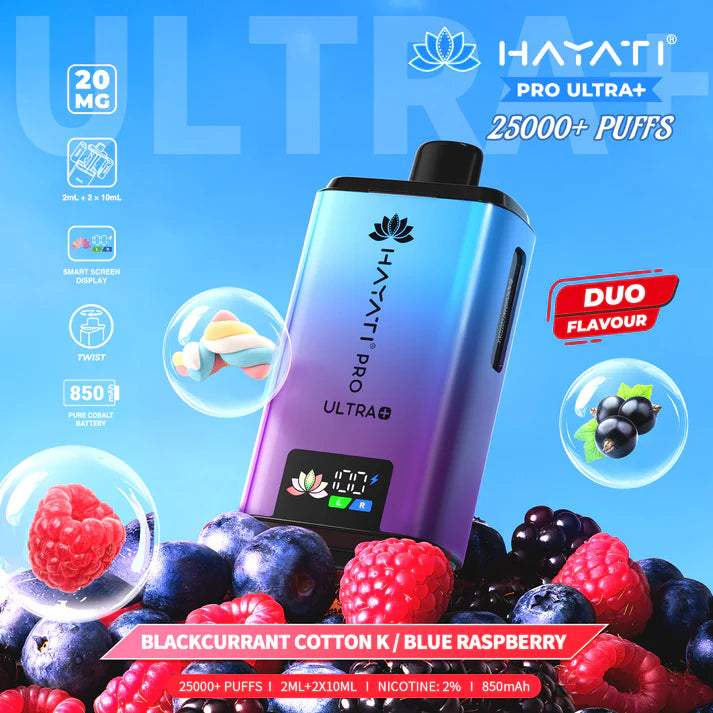 Hayati Pro Ultra+ 25000 Vape | Dual Flavour Rechargeable 20mg Vape