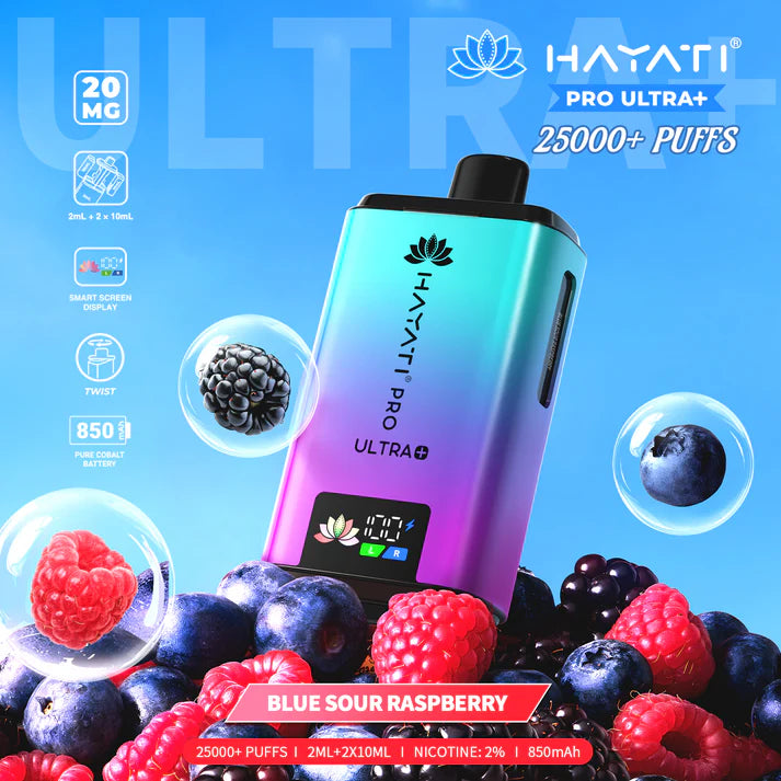 Hayati Pro Ultra+ 25000 Vape | Dual Flavour Rechargeable 20mg Vape